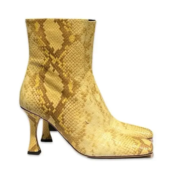 Proenza Schouler Snakeskin Leather Ankle Boots Size 9 - Picture 1 of 5